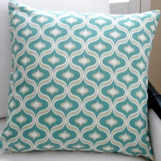 Artisan Pillows Indoor 20-inch Modern Geometric in Teal Accent Throw Pillow Cover