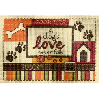 A Dog's Love Mini Counted Cross Stitch Kit5inX7in 14 Count