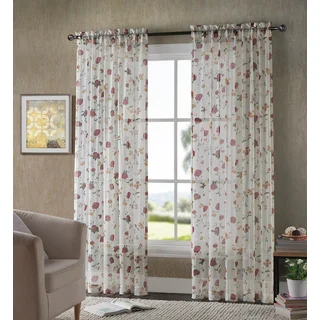 VCNY Hughes Printed Crushed Voil Sheer Curtain Panel Pair