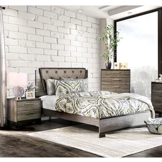 Furniture of America Silvine Contemporary 3-piece Antique Grey Bedroom Set