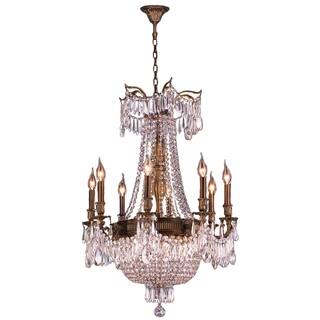 Regal Estate Collection 12-light Antique Bronze Finish and Clear Crystal Chandelier