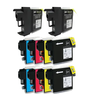 2Sets+2BK LC65 BK LC61 / LC65 (CYM) Compatible Ink Cartridge for Brother DCP-165c MFCAN-290C (Pack of 10)