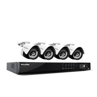 LaView 8-Channel Security Camera Set, 2TB HDD, (4) 1080p Night Vision Cameras, with Remote View App