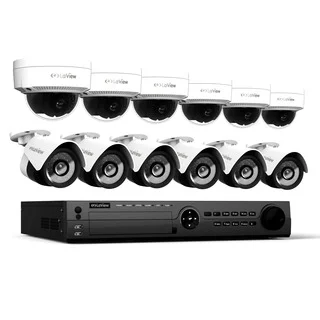 LaView 16 Channel 1080p IP True PoE NVR with 3TB HDD (6) Dome, (6) Bullet 1080p IP Full Motion Night Vision Cameras, and App