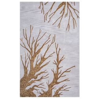 Arden Loft Hand-tufted Natural Floral Lewis Manor Collection Wool Area Rug (5' x 8')