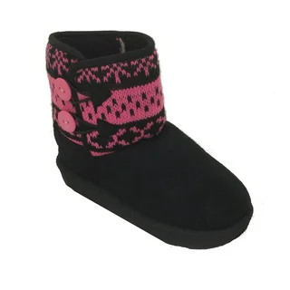 Toddler & Girl's Fair Isle Suede Boots