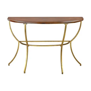 Sterling Balart Walnut and Gold Console