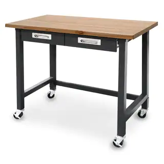 Seville Classics UltraGraphite Commercial Heavy-Duty Wheeled Workbench with Drawers