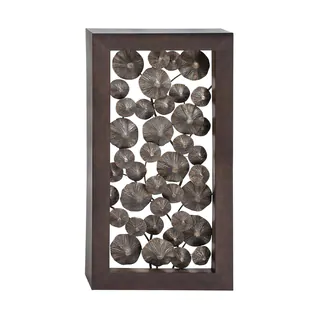 Framed Metal Lily Pods Wall Ornament