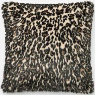 Faux Fur Black/ Tan Leopard Down Feather or Polyester Filled 22-inch Throw Pillow or Pillow Cover