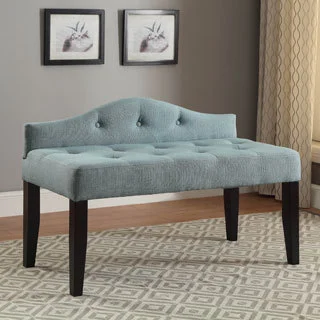 Furniture of America Flax Fabric Upholstered Tufted 42-inch Bench