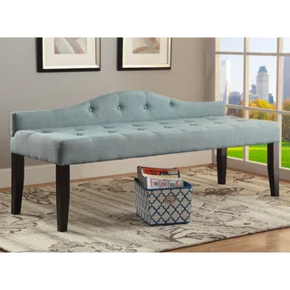 Furniture of America Flax Fabric Upholstered Tufted 64-inch Bench