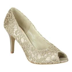 Women's Pink Paradox London Cosmos Peep-Toe Pump Taupe Lace