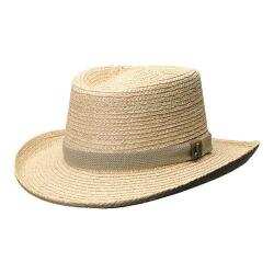 Men's Scala 321OS Gambler Straw Hat with Golf Badge Natural