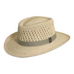 Men's Scala MR113OS Crocheted Outback Straw Hat Natural