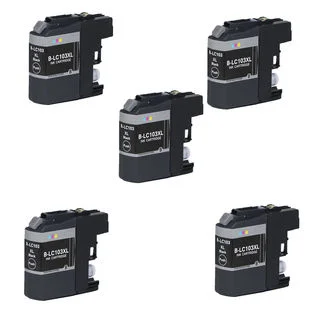 5 PK Compatible LC103 BK XL Inkjet Cartridge For Brother MFCAN-J4410DW MFCAN-J4510DW (Pack of 5)