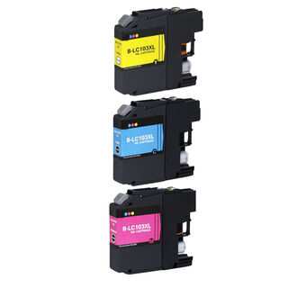 3 PK Compatible LC103 (C M Y) XL Inkjet Cartridge For Brother MFCAN-J4410DW MFCAN-J4510DW (Pack of 3)