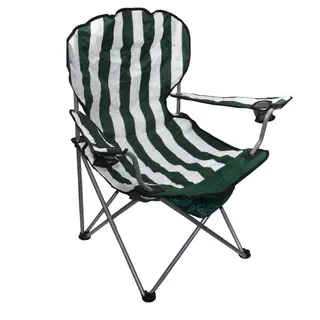 37.5"H Green Stripe Folding Chair