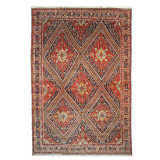 Hand-knotted Wool Red Traditional Oriental Antique Ghashghai Rug (12'5 x 18'7)