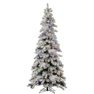 5' x 31" Flocked Kodiak Spruce Tree with 285 Multi-Colored Lights and 35G40 LED Lights