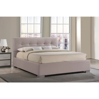 Baxton Studio Regata Contemporary Beige Fabric Upholstered Platform Bed