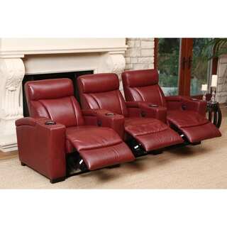 Abbyson Living Westin Red Power Media Recliners