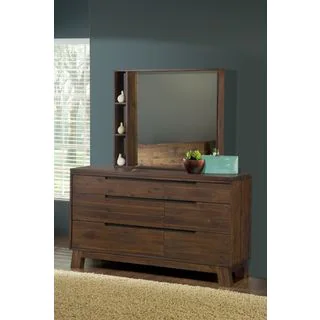 Asymmetrical Solid Wood 6-drawer Dresser