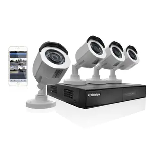 LaView 4-Channel High Definition Security Surveillance System with 1 TB Hard Drive and 4 HD Night Vision Cameras