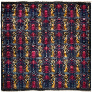 Suzani Hand Knotted Area Rug - 4x6 Pink