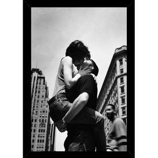 NYC Kiss Print with Contemporary Poster Frame