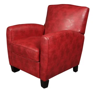 Porter Henry Red Bonded Leather Accent Chair