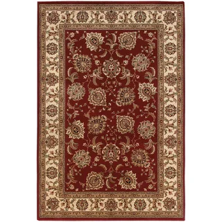 Updated Old World Persian Flair Red/ Ivory Rug (4'X 5'9")