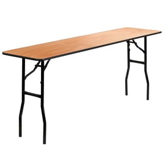 Natural Wood Rectangular Folding Table