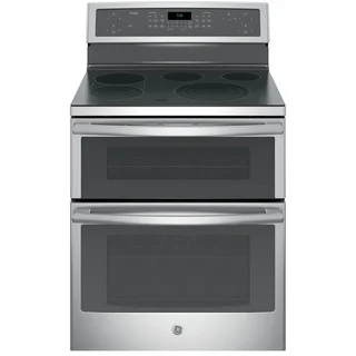 GE Black on Black Profile 30-inch Free-standing Electric Convection Range with Warming Drawer