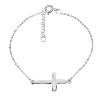 Cross of Salvation Charm .925 Sterling Silver Bracelet (Thailand)