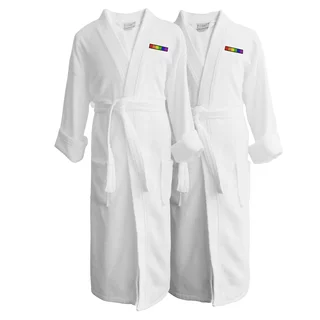 Wyndham Egyptian Cotton LGBT Pride Terry Spa Robe - Flag (Set of Two; Male)