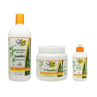 Silicon Mix Bambu Shampoo, Treatment and Nutritive Leave-In Set