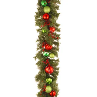 6 ft. Decorative Collection Red and Green Garland