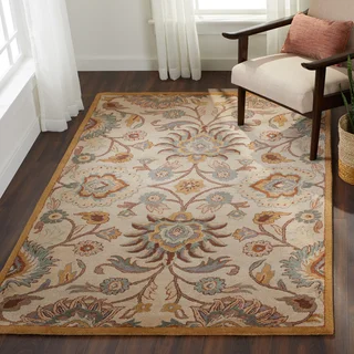 Hand-Tufted Patchway Wool Rug (5' x 8')