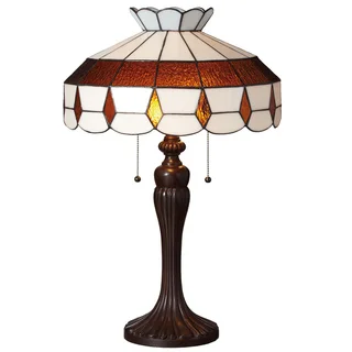 Downton Abbey Crowned Yorkshire Collection Stained Glass Table Lamp