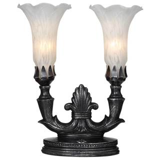 Downton Abbey Downstairs Collection 12-inch Two-Arm Lily Accent Lamp
