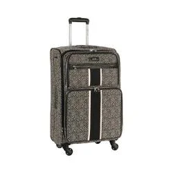 Nine West Naia Black/White 24-inch Expandable Spinner Upright Suitcase