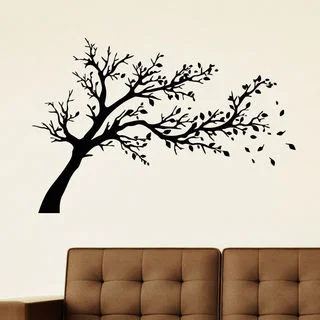 Tree On The Wind Vinyl Wall Art Decal Sticker