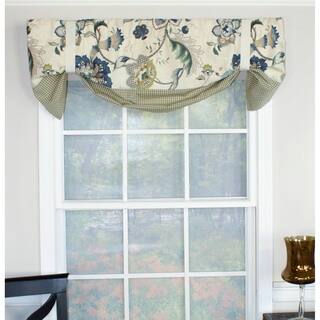 Blue Floral Suspender Valance