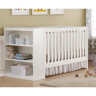 Baby Relax Ayla White 2-in-1 Convertible Crib with Storage