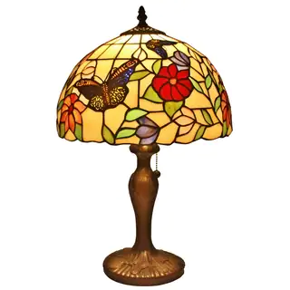 Amora Lighting Tiffany Style Butterfly Table Lamp