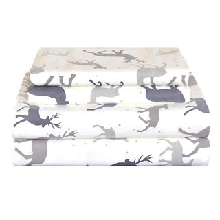 Pointehaven Heavy Weight Deep Pocket Flannel Sheet Set - Autumn Deer