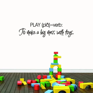 Play 26-inch x 7-inch Wall Decal