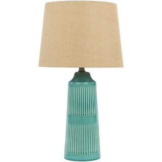 Contemporary Gage Table Lamp with Glazed Ceramic Base
