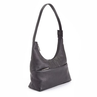 Royce Leather Women's Columbian Leather Black Hobo Handbag